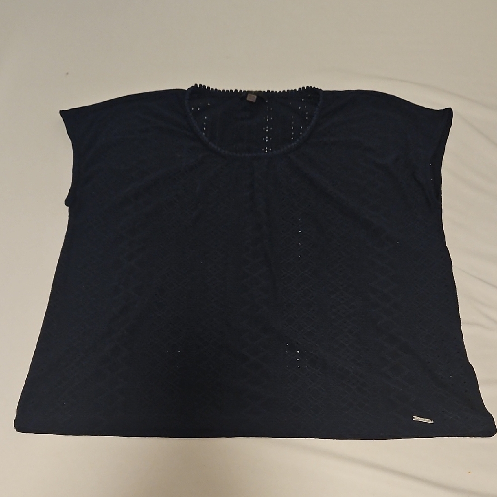 Tahari Navy Blue Top